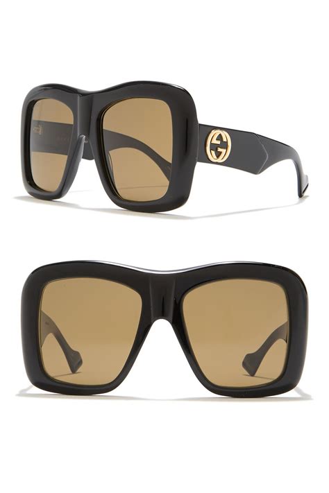 gucci square sunglasses with web|gucci black oversized square sunglasses.